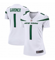 New York Jets #1 Sauce Gardner Nike Women's Player Jersey - White