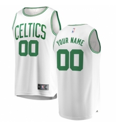 Men's Boston Celtics Fanatics Branded White Fast Break Custom Replica Jersey - Association Edition