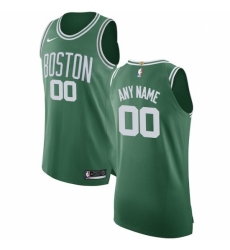 Men's Boston Celtics Nike Green Authentic Custom Jersey - Icon Edition