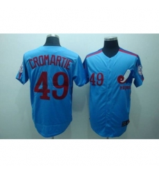 Mitchell and Ness Expos #49 Warren Cromartie Blue Stitched Throwback Baseball Jersey Mitchell and Ness Expos #49 Warren Cromartie Blue Stitched Throwback Baseball Jersey