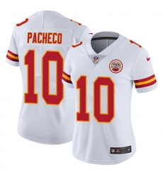 Women's Nike Kansas City Chiefs #10 Isiah Pacheco White Stitched NFL Vapor Untouchable Limited Jersey