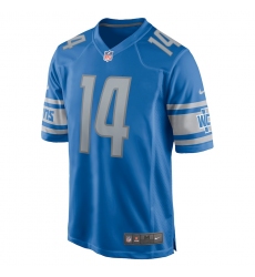 Men's Nike #14 Amon-Ra St. Brown Blue Detroit Lions Game Player Jersey