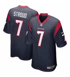 Men's Houston Texans #7 C.J. Stroud Nike Navy 2023 NFL Draft First Round Pick Game Jersey