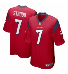Men's Houston Texans #7 C.J. Stroud Nike Red 2023 NFL Draft First Round Pick Alternate Game Jersey