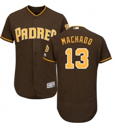 Men's San Diego Padres #13 Manny Machado Brown Flexbase Authentic Collection Stitched MLB Jersey
