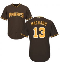 Men's San Diego Padres #13 Manny Machado Brown New Cool Base Stitched MLB Jersey