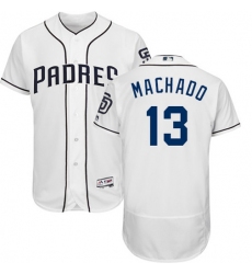 Men's San Diego Padres #13 Manny Machado White Flexbase Authentic Collection Stitched MLB Jersey