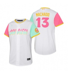 Youth San Diego Padres #13 Manny Machado 2022 City Connect Nike Games Jersey - White