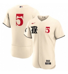 Men's Texas Rangers #5 Corey Seager Nike Cream 2023 City Connect Authentic Player Jersey