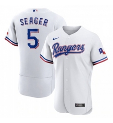 Men's Texas Rangers #5 Corey Seager Nike White Home 2020 Authentic Player MLB Jersey