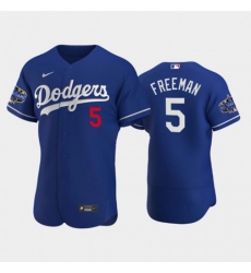 Men's Los Angeles Dodgers #5 Freddie Freeman Authentic Royal Alternate 2022 MLB All-Star Game Jersey