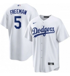 Men's Los Angeles Dodgers #5 Freddie Freeman Nike White Replica Player Jersey