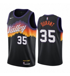 Men's Nike Phoenix Suns #35 Kevin Durant Black NBA Swingman 2020-21 City Edition Jersey