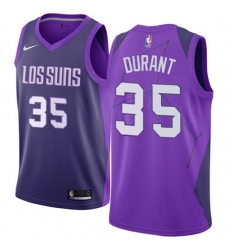 Men's Nike Phoenix Suns #35 Kevin Durant Purple NBA Swingman City Edition Jersey
