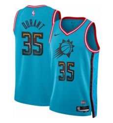 Men's Phoenix Suns #35 Kevin Durant Nike Turquoise 2022-23 Swingman Jersey - City Edition