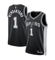 Unisex Victor Wembanyama San Antonio Spurs Nike 2023 NBA Draft First Round Pick Swingman  Black Jersey - Icon Edition