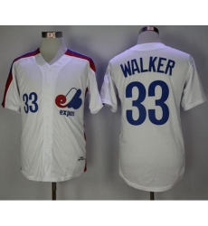 Mitchell And Ness Montreal Expos #33 Larry Walker White Throwback Stitched MLB Jersey