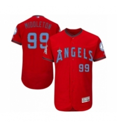 Men's Los Angeles Angels of Anaheim #99 Keynan Middleton Authentic Red 2016 Father's Day Fashion Flex Base Baseball Player Jersey