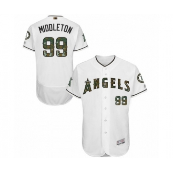 Men's Los Angeles Angels of Anaheim #99 Keynan Middleton Authentic White 2016 Memorial Day Fashion Flex Base Baseball Player Jersey Men's Los Angeles Angels of Anaheim #99 Keynan Middleton Authentic White 2016 Memorial Day Fashion Flex Base Baseball Player Jersey