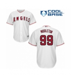 Youth Los Angeles Angels of Anaheim #99 Keynan Middleton Authentic White Home Cool Base Baseball Player Jersey