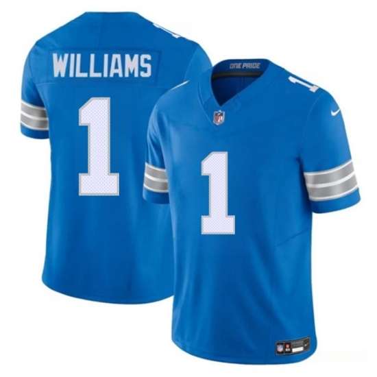 Unisex Detroit Lions #1 Jameson Williams Blue 2025 F.U.S.E. Vapor Limited Stitched Football Jersey Unisex Detroit Lions #1 Jameson Williams Blue 2025 F.U.S.E. Vapor Limited Stitched Football Jersey
