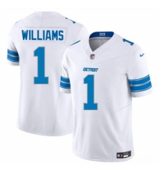 Unisex Detroit Lions #1 Jameson Williams White 2025 F.U.S.E. Vapor Limited Stitched Football Jersey Unisex Detroit Lions #1 Jameson Williams White 2025 F.U.S.E. Vapor Limited Stitched Football Jersey