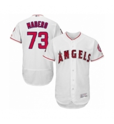 Men's Los Angeles Angels of Anaheim #73 Luis Madero White Home Flex Base Authentic Collection Baseball Player Jersey