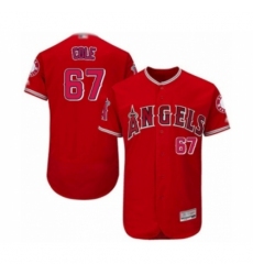 Men's Los Angeles Angels of Anaheim #67 Taylor Cole Red Alternate Flex Base Authentic Collection Baseball Player Jersey