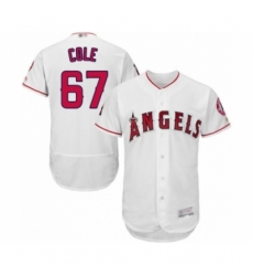 Men's Los Angeles Angels of Anaheim #67 Taylor Cole White Home Flex Base Authentic Collection Baseball Player Jersey