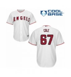 Youth Los Angeles Angels of Anaheim #67 Taylor Cole Authentic White Home Cool Base Baseball Player Jersey