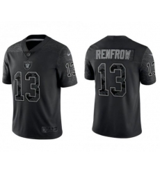 Men's Las Vegas Raiders #13 Hunter Renfrow Black Reflective Limited Stitched Football Jersey