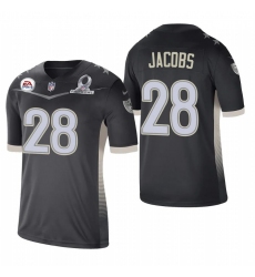 Men's Las Vegas Raiders #28 Josh Jacobs 2021 AFC Pro Bowl Game Anthracite NFL Jersey Men's Las Vegas Raiders #28 Josh Jacobs 2021 AFC Pro Bowl Game Anthracite NFL Jersey
