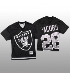 Men's Las Vegas Raiders #28 Josh Jacobs Black Mitchell & Nell Big Face Fashion Limited NFL Jersey