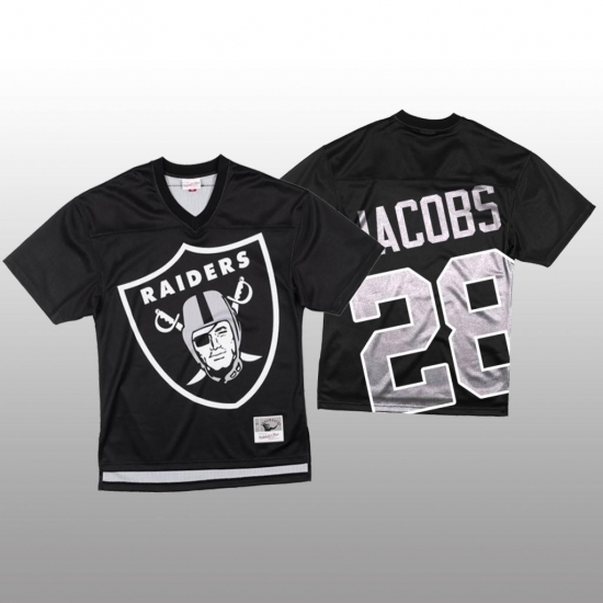 Men's Las Vegas Raiders #28 Josh Jacobs Black Mitchell & Nell Big Face Fashion Limited NFL Jersey Men's Las Vegas Raiders #28 Josh Jacobs Black Mitchell & Nell Big Face Fashion Limited NFL Jersey