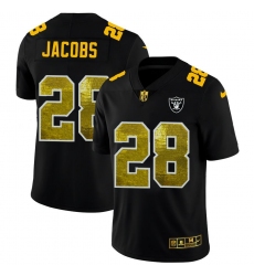 Men's Las Vegas Raiders #28 Josh Jacobs Black Nike Golden Sequin Vapor Limited NFL Jersey