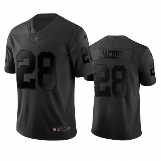 Men's Las Vegas Raiders #28 Josh Jacobs Black Vapor Limited City Edition NFL Jersey Men's Las Vegas Raiders #28 Josh Jacobs Black Vapor Limited City Edition NFL Jersey
