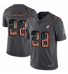 Men's Las Vegas Raiders #28 Josh Jacobs Nike 2018 Salute To Service Retro USA Flag Limited NFL Jersey Men's Las Vegas Raiders #28 Josh Jacobs Nike 2018 Salute To Service Retro USA Flag Limited NFL Jersey