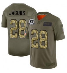 Men's Las Vegas Raiders #28 Josh Jacobs Nike 2019 Olive Camo Salute To Service Limited NFL Jersey
