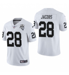 Men's Las Vegas Raiders #28 Josh Jacobs Nike 2020 Inaugural Season Vapor Limited NFL Jersey White