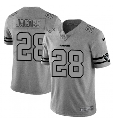 Men's Las Vegas Raiders #28 Josh Jacobs Nike Gray Gridiron II Vapor Untouchable Limited NFL Jersey Men's Las Vegas Raiders #28 Josh Jacobs Nike Gray Gridiron II Vapor Untouchable Limited NFL Jersey