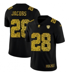 Men's Las Vegas Raiders #28 Josh Jacobs Nike Leopard Print Fashion Vapor Limited NFL Jersey Black
