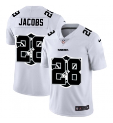 Men's Las Vegas Raiders #28 Josh Jacobs White Nike Team Logo Dual Overlap Limited NFL Jersey Men's Las Vegas Raiders #28 Josh Jacobs White Nike Team Logo Dual Overlap Limited NFL Jersey