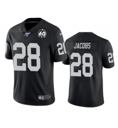 Men's Nike Las Vegas Raiders #28 Josh Jacobs Black 60th Anniversary Vapor Limited Stitched NFL 100th Season Jersey