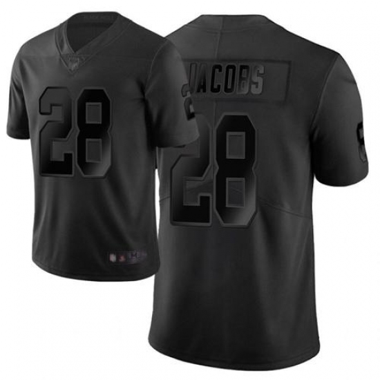Men's Nike Las Vegas Raiders #28 Josh Jacobs Black Stitched NFL Limited City Edition Jersey Men's Nike Las Vegas Raiders #28 Josh Jacobs Black Stitched NFL Limited City Edition Jersey