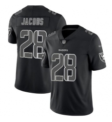Men's Nike Las Vegas Raiders #28 Josh Jacobs Black Stitched NFL Limited Rush Impact Jersey Men's Nike Las Vegas Raiders #28 Josh Jacobs Black Stitched NFL Limited Rush Impact Jersey