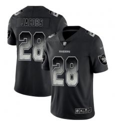 Men's Nike Las Vegas Raiders #28 Josh Jacobs Black Stitched NFL Vapor Untouchable Limited Smoke Fashion Jersey Men's Nike Las Vegas Raiders #28 Josh Jacobs Black Stitched NFL Vapor Untouchable Limited Smoke Fashion Jersey