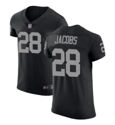 Men's Nike Las Vegas Raiders #28 Josh Jacobs Black Team Color Stitched NFL Vapor Untouchable Elite Jersey