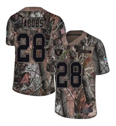 Men's Nike Las Vegas Raiders #28 Josh Jacobs Camo Stitched NFL Limited Rush Realtree Jersey