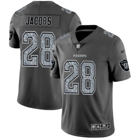 Men's Nike Las Vegas Raiders #28 Josh Jacobs Gray Static Stitched NFL Vapor Untouchable Limited Jersey Men's Nike Las Vegas Raiders #28 Josh Jacobs Gray Static Stitched NFL Vapor Untouchable Limited Jersey