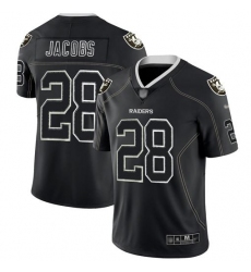 Men's Nike Las Vegas Raiders #28 Josh Jacobs Lights Out Black Stitched NFL Limited Rush Jersey